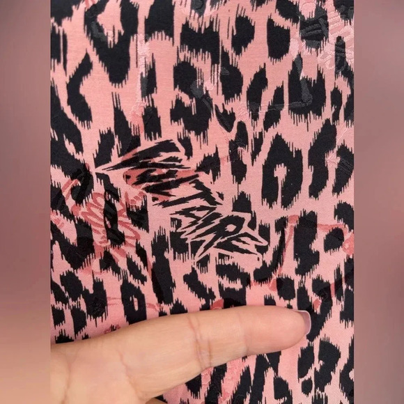 ZADIG&VOLTAIRE  Tink Squeleton Leopard Print Silk Blend Blouse - Rose medium - Picture 9 of 17